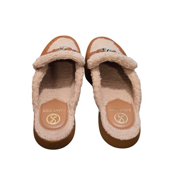Sam & Libby Shelby Cozy Mule in Chestnut Tan EUC Size 7 - Picture 9 of 12